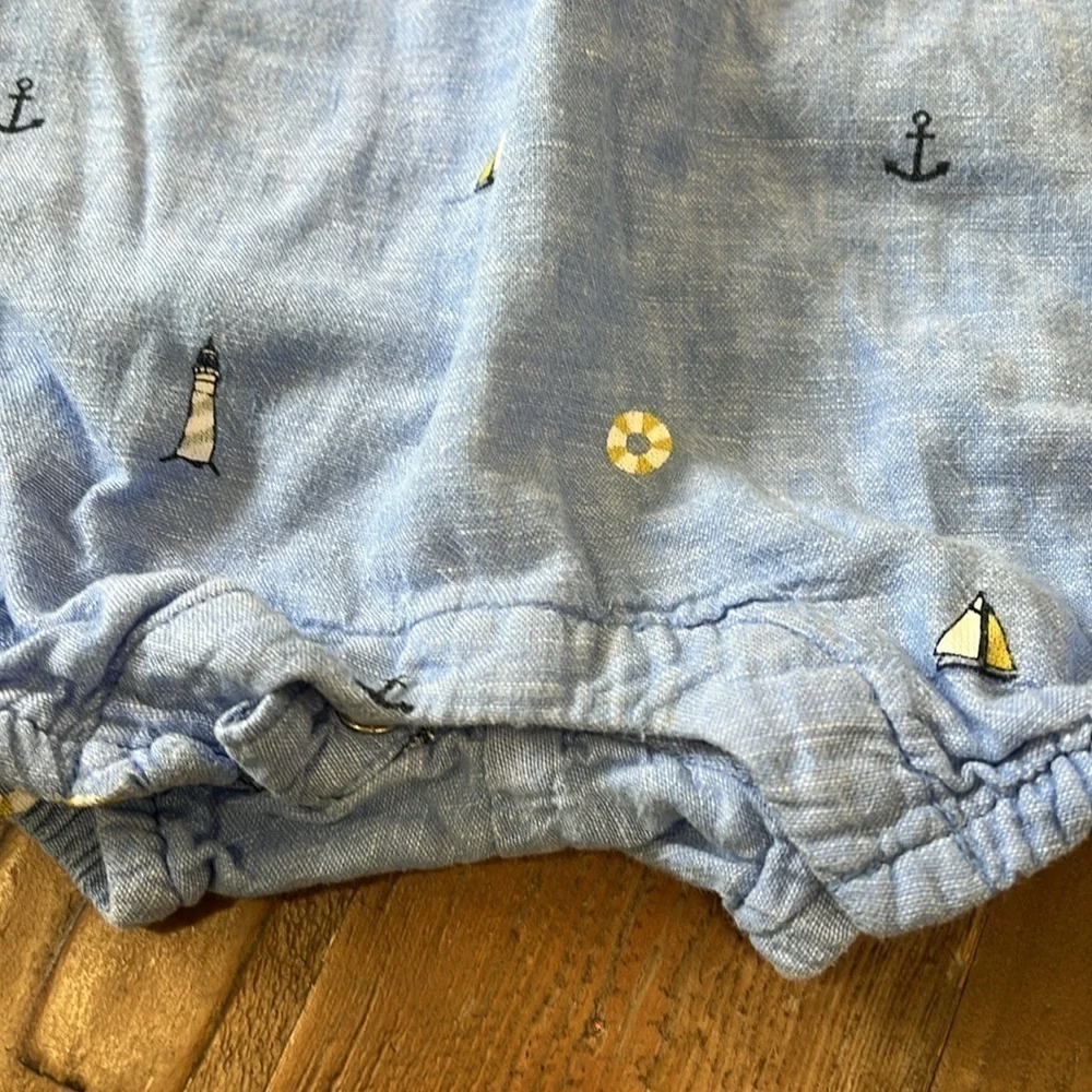 Janie and jack linen nautical sunsuit